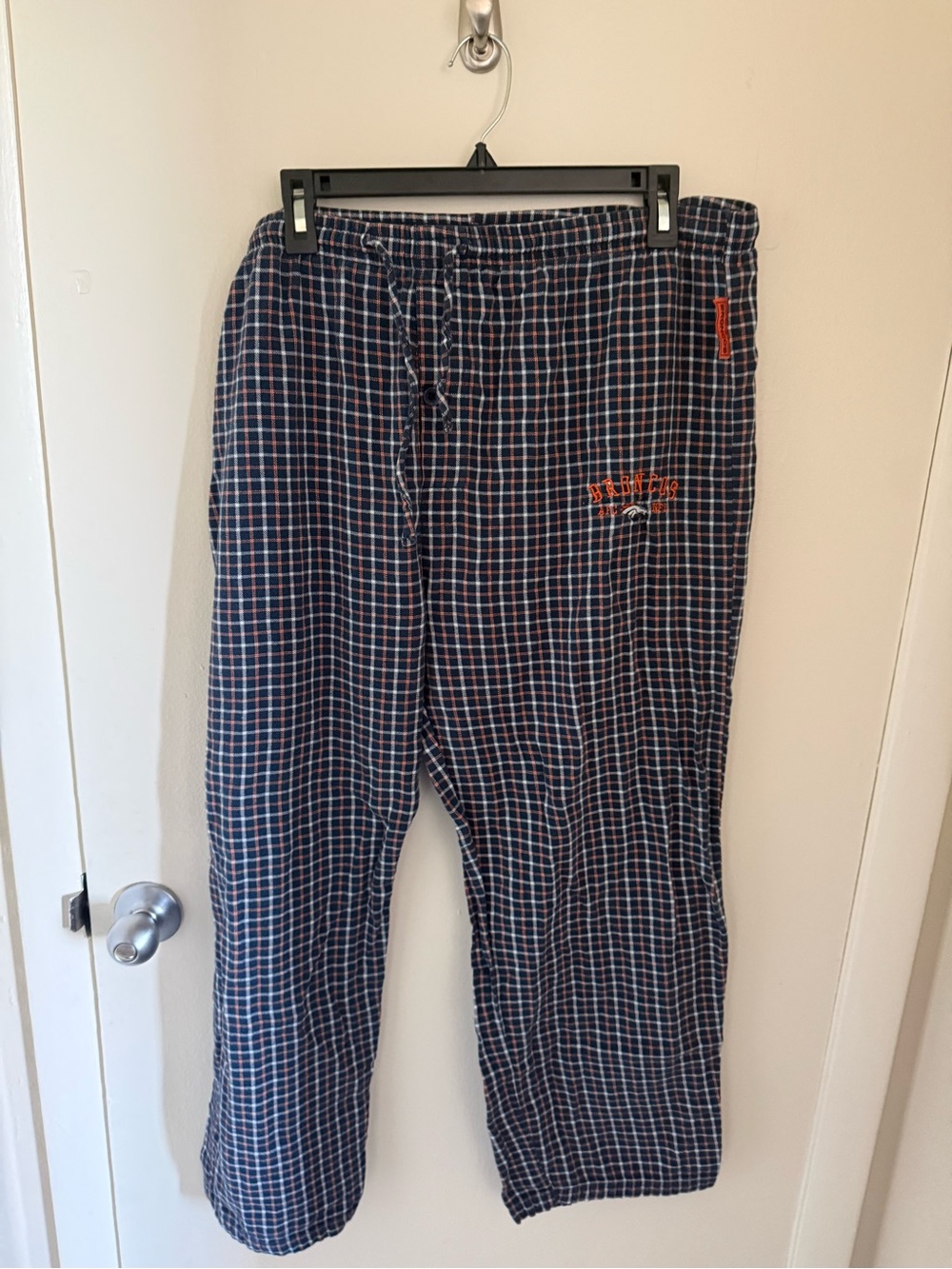 Denver Broncos NFL 🏈 Men's Navy Plaid Pajama Lounge Pants